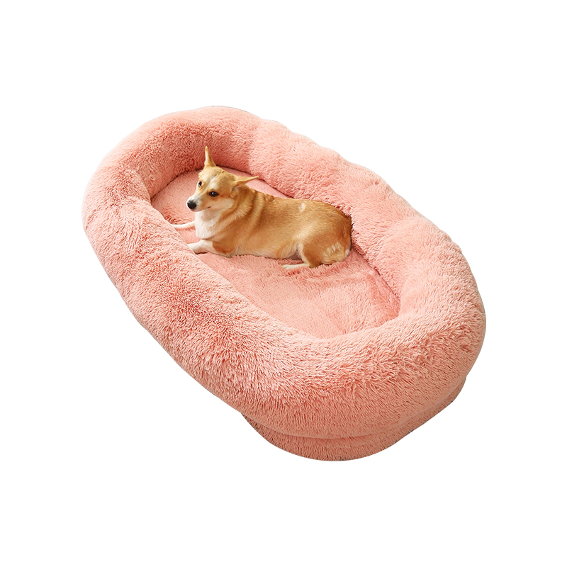 Lit de couchage pour chien en peluche douce et lavable 