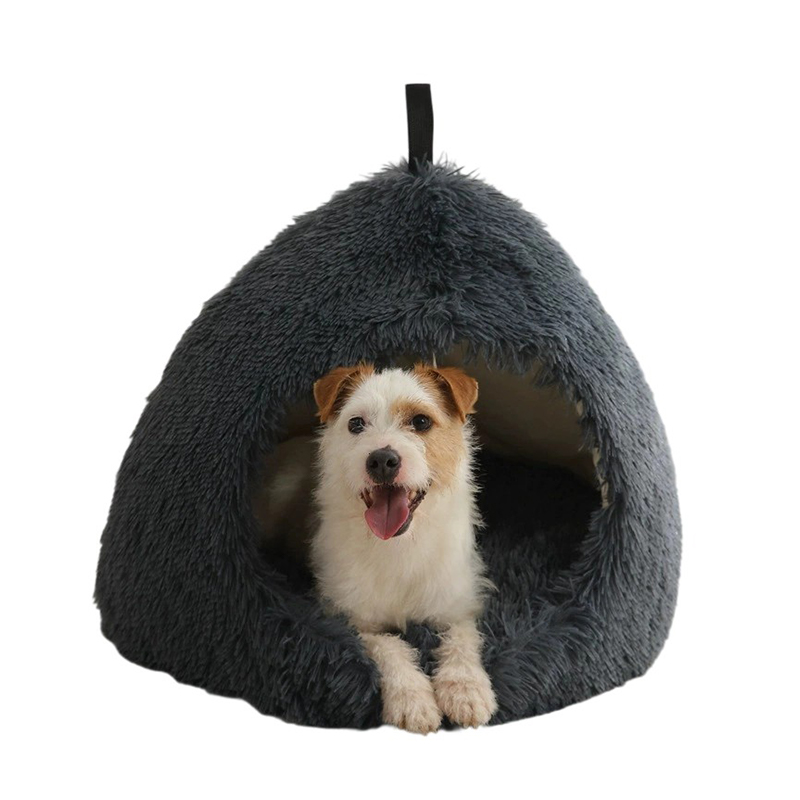 Nid de lit en peluche pour chien et chat d'hiver