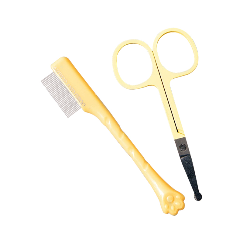 Kit peigne et ciseaux de nettoyage pour animaux de compagnie