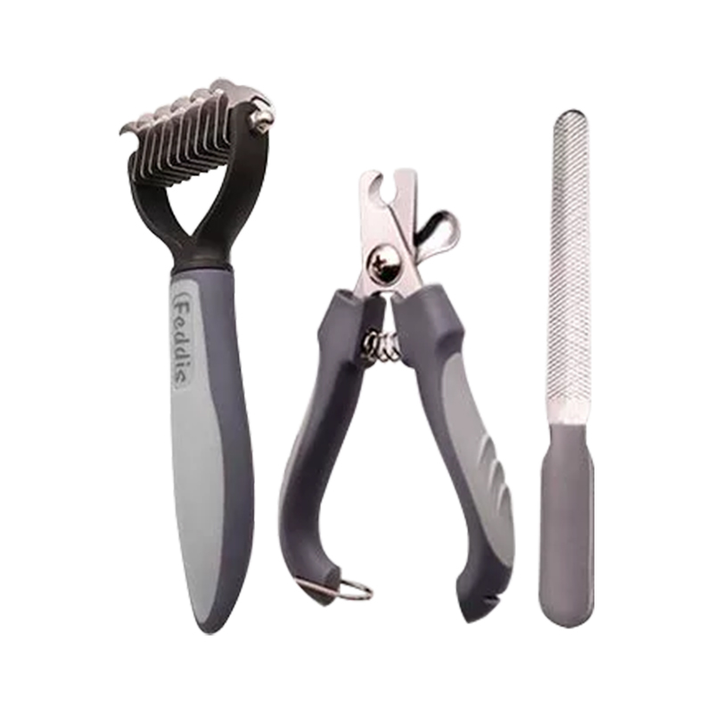 Kit d'outils de toilettage pour chiens et chats en acier inoxydable